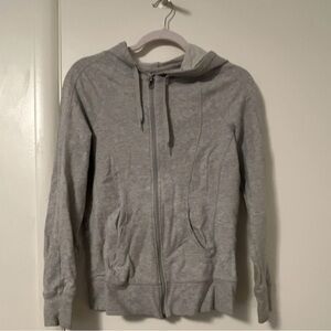 Champion Light Gray Zip Hoodie with Subtle Heather